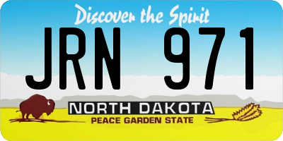 ND license plate JRN971