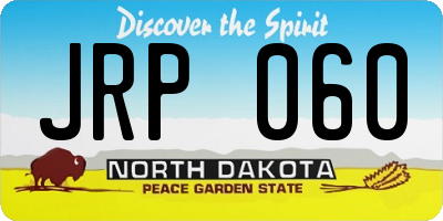 ND license plate JRP060