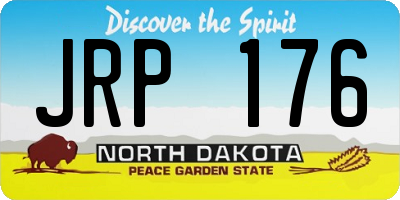 ND license plate JRP176