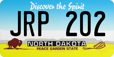 ND license plate JRP202