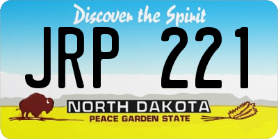 ND license plate JRP221