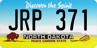 ND license plate JRP371
