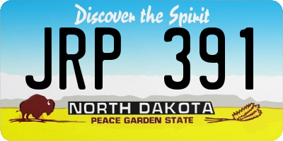 ND license plate JRP391