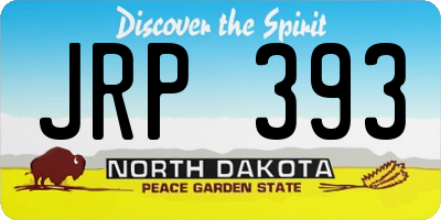 ND license plate JRP393