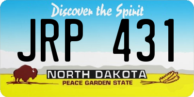 ND license plate JRP431