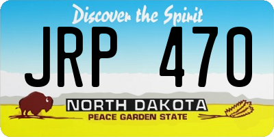 ND license plate JRP470