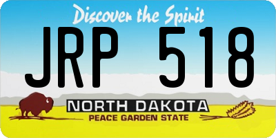 ND license plate JRP518