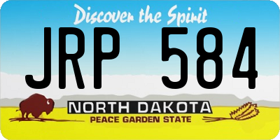 ND license plate JRP584