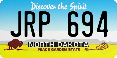 ND license plate JRP694