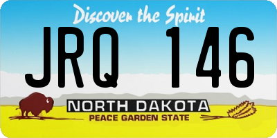 ND license plate JRQ146