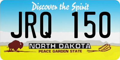 ND license plate JRQ150