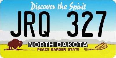 ND license plate JRQ327