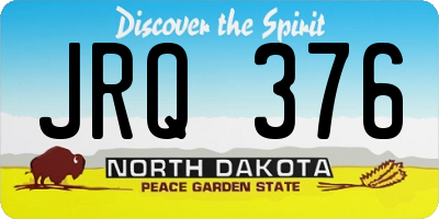 ND license plate JRQ376