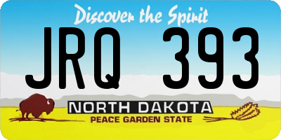 ND license plate JRQ393