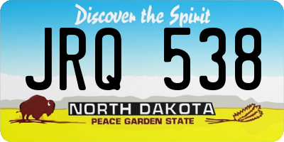 ND license plate JRQ538