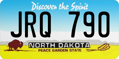 ND license plate JRQ790