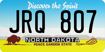 ND license plate JRQ807