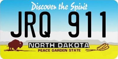 ND license plate JRQ911