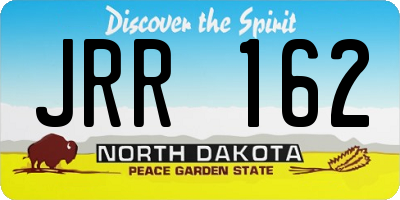 ND license plate JRR162