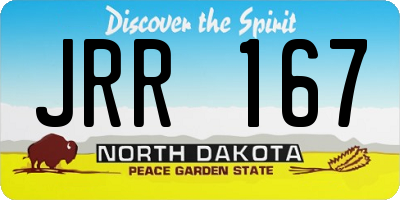 ND license plate JRR167