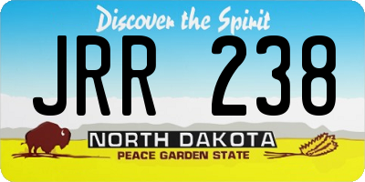 ND license plate JRR238