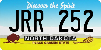 ND license plate JRR252