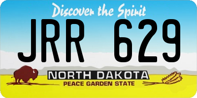 ND license plate JRR629