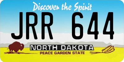 ND license plate JRR644