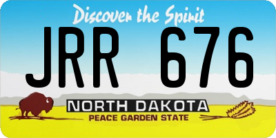 ND license plate JRR676