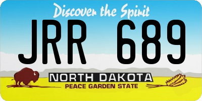 ND license plate JRR689