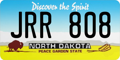 ND license plate JRR808