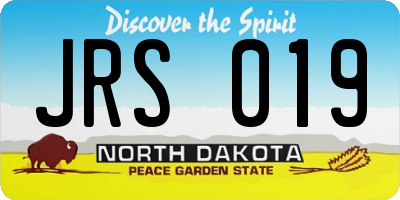 ND license plate JRS019