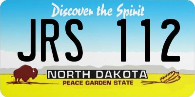 ND license plate JRS112