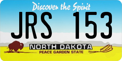 ND license plate JRS153