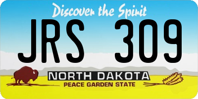 ND license plate JRS309