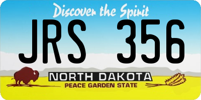 ND license plate JRS356