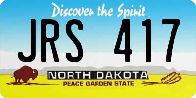 ND license plate JRS417