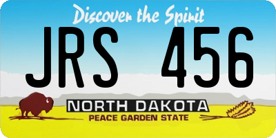 ND license plate JRS456