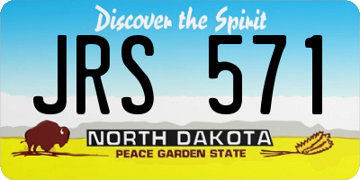 ND license plate JRS571