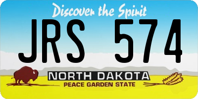 ND license plate JRS574