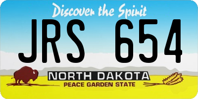 ND license plate JRS654