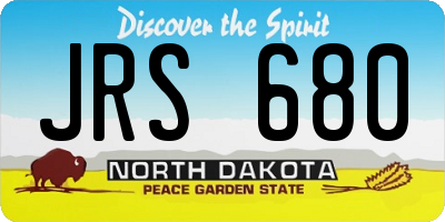 ND license plate JRS680
