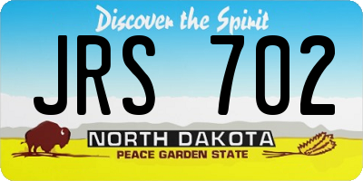 ND license plate JRS702