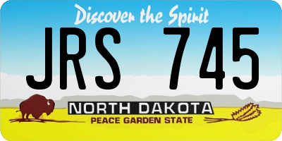 ND license plate JRS745