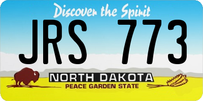 ND license plate JRS773