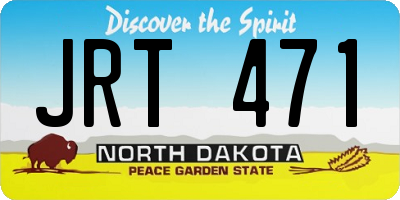 ND license plate JRT471
