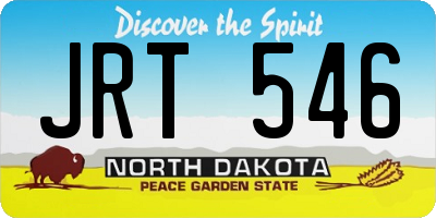 ND license plate JRT546
