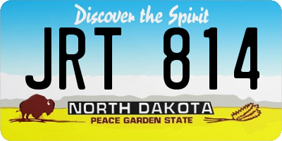 ND license plate JRT814