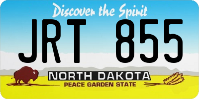 ND license plate JRT855