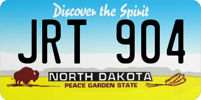 ND license plate JRT904